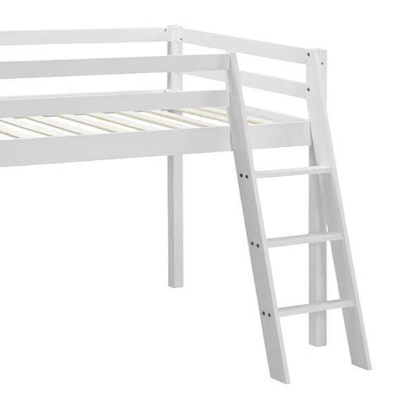 Newark Wooden Mid-sleeper Bunk Bed with Slide, White