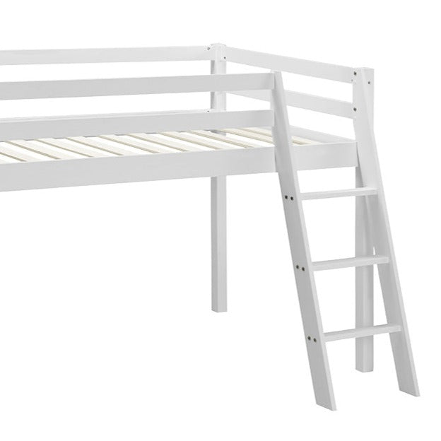 Albany Kids Bunk Bed Mid-Sleeper Wooden Frame, White