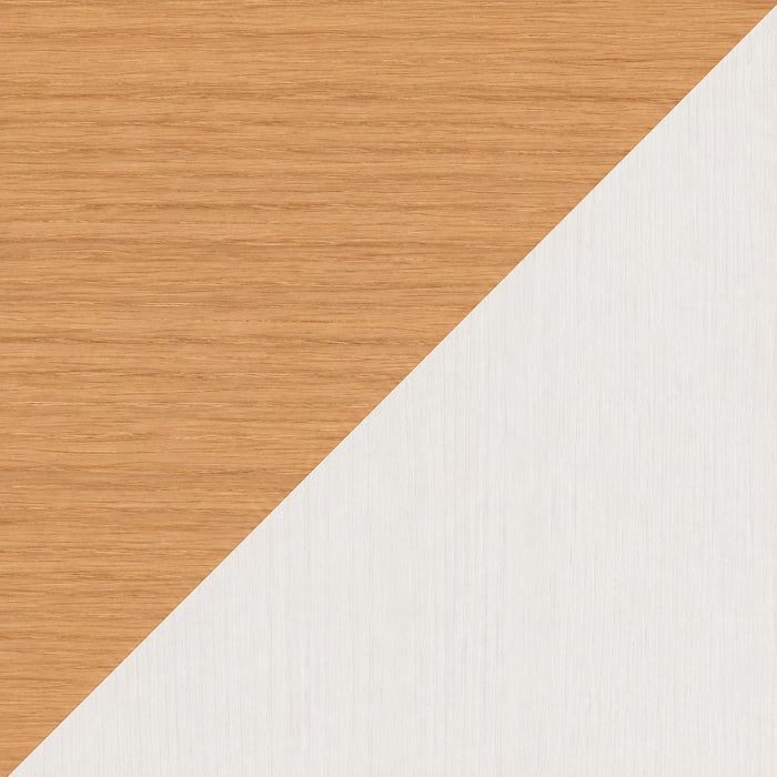 Woodford Wooden Bed Frame White & Oak, King