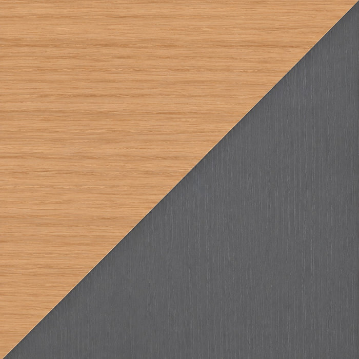 Woodford Wooden Bed Frame Dark Grey & Oak, Double