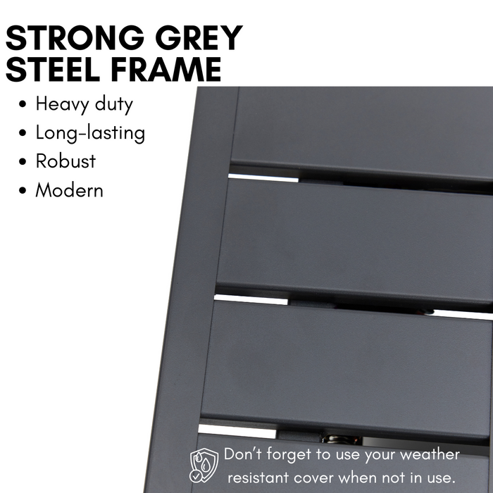 Tobago 6 Seat Modular Rope Garden Set With Firepit, Charcoal