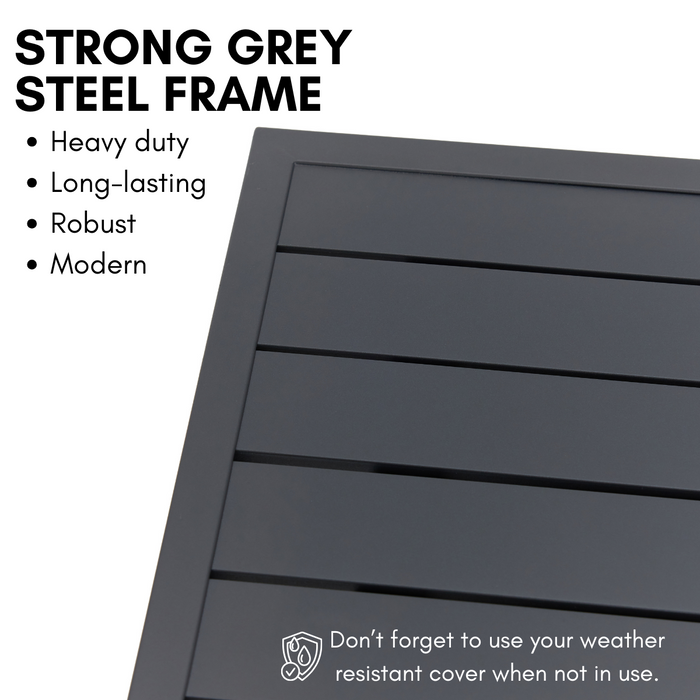 Tobago 8 Seat Modular Rope Garden Set With Firepit, Charcoal