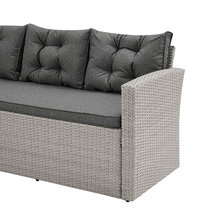 Andros Garden Corner Sofa Set, Grey
