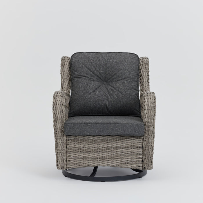 Sydney Garden Swivel Chair Set of 2, Grey