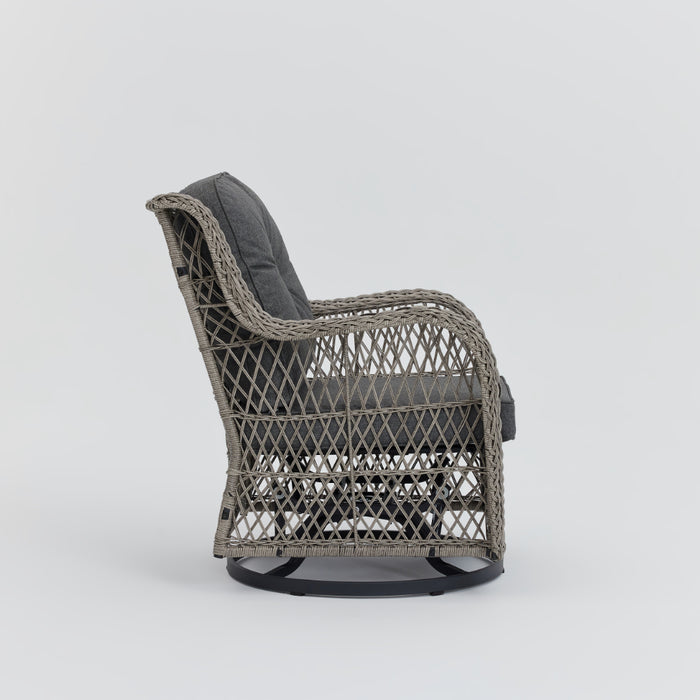 Sydney Garden Swivel Chair Set of 2, Grey