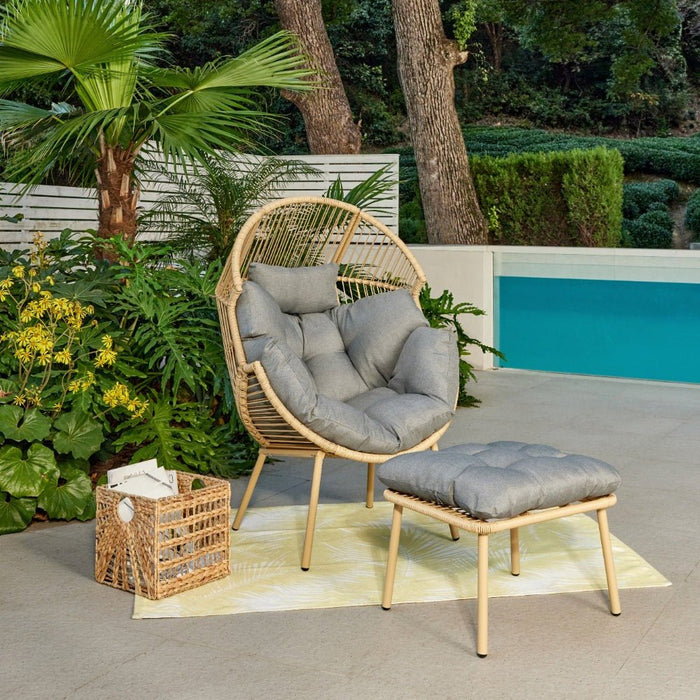 Antigua Rattan Garden Egg Chair Natural Home Detail