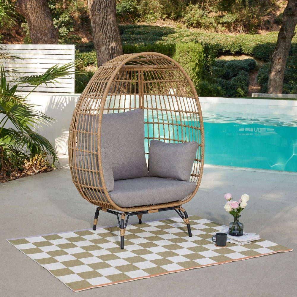 Antalya Rattan Garden Egg Chair Natural Home Detail