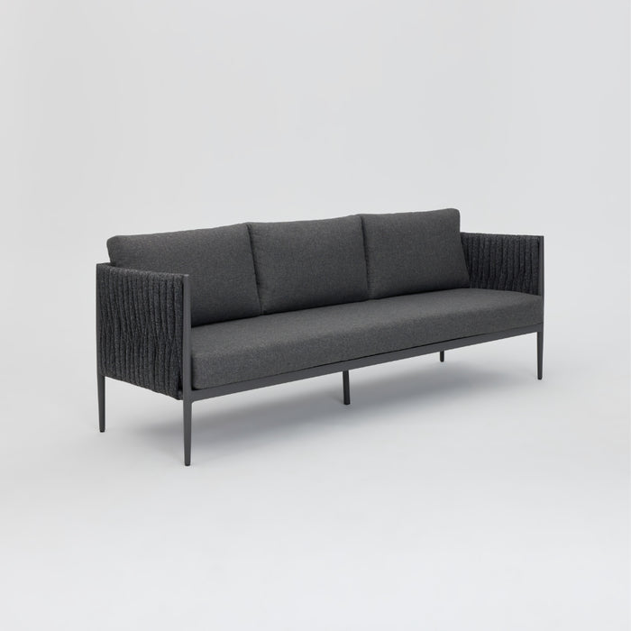 Serena Rattan Rope Garden Lounge Sofa Set, Grey