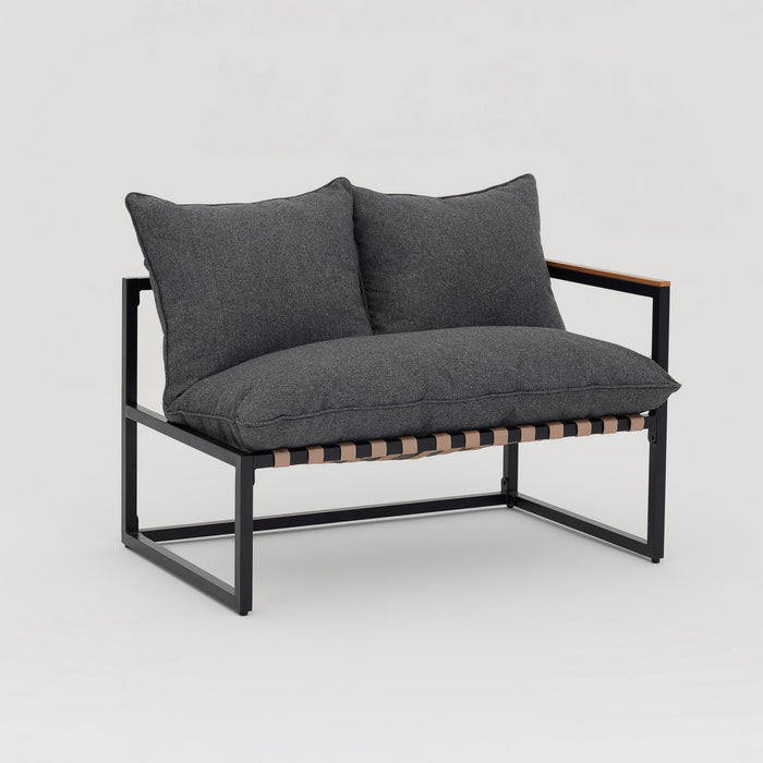 Marbella Garden Lounge Set, Dark Grey Cushions