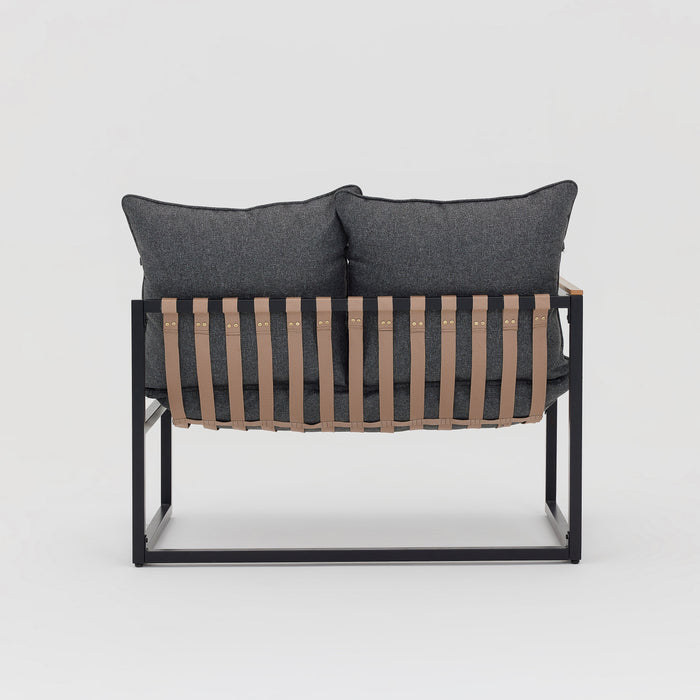 Marbella Garden Lounge Set, Dark Grey Cushions