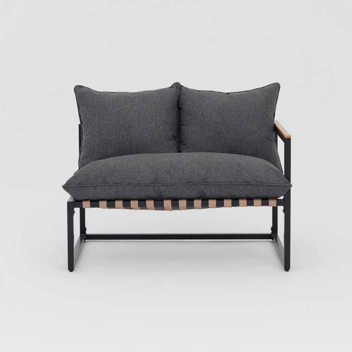 Marbella Corner Garden Set, Dark Grey Cushions