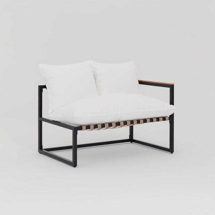 Marbella Corner Garden Set, Ivory Cushions