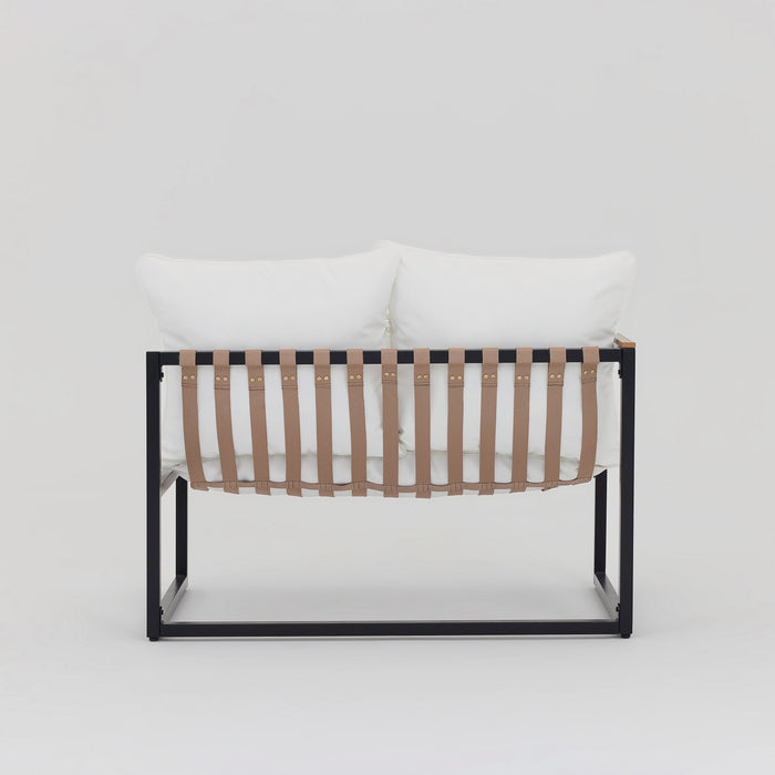 Marbella Corner Garden Set, Ivory Cushions