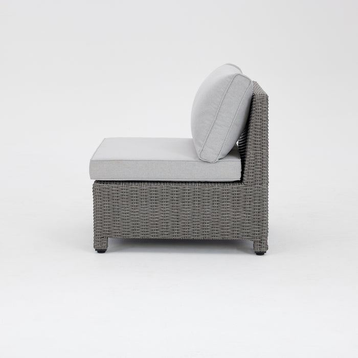Hadley Armless Rattan Chair Set of 2, Grey