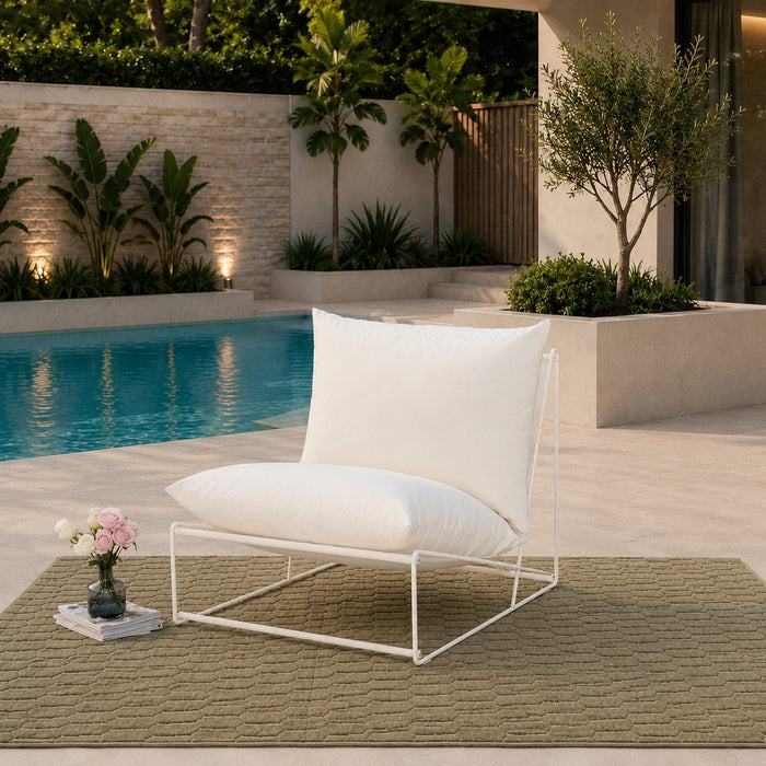 Marina Steel Garden Chair, White