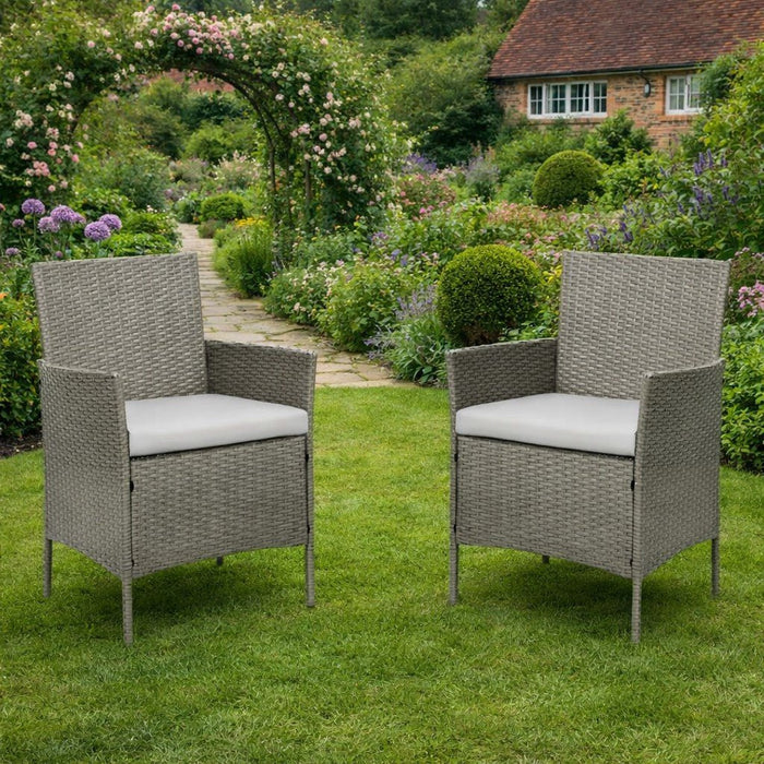 Newport Garden Chairs, Set of 2 Chairs, Grey