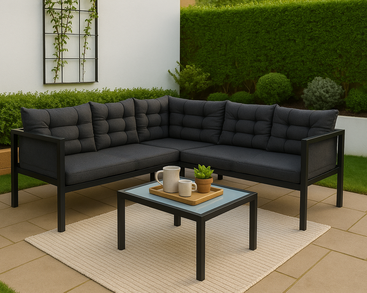 Tavira Corner Garden Sofa, Grey