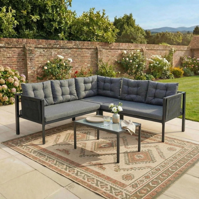 Tavira Corner Garden Sofa, Grey