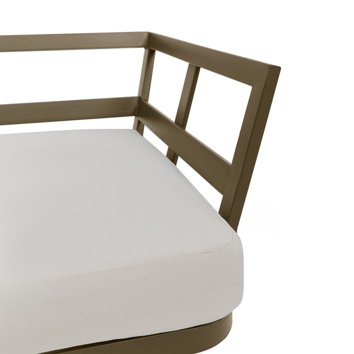 Corvo Olive Green Corner Garden Lounge Set, Cream