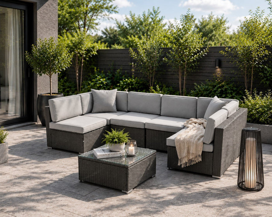 Maritimo Rattan Garden Set, Dark Grey