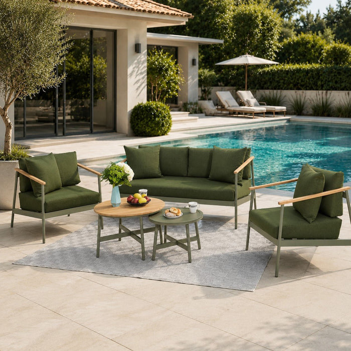Lyon Aluminium Garden Set, Green