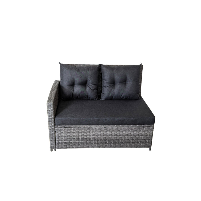 Montego Corner Rattan Garden Dining Set, Grey