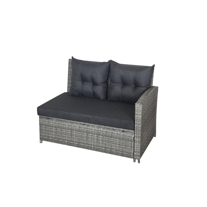 Montego Corner Rattan Garden Dining Set, Grey