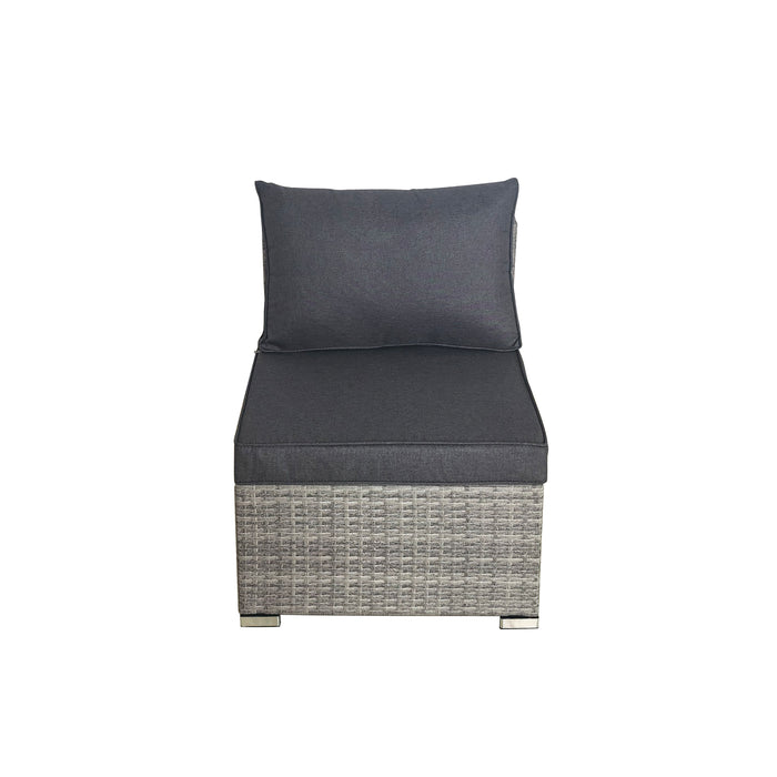 Cancun Modular 6 Seater Rattan Garden Lounge Set, Grey