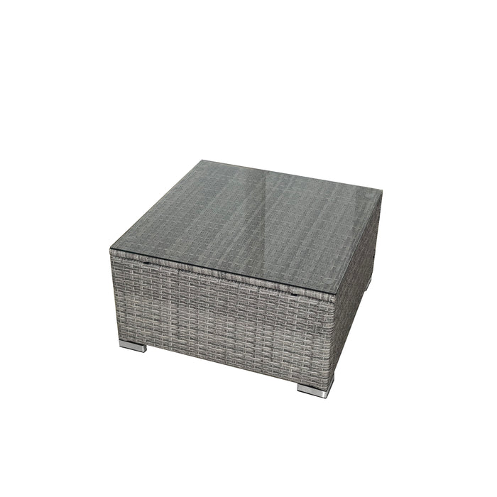 Cancun Modular 6 Seater Rattan Garden Lounge Set, Grey