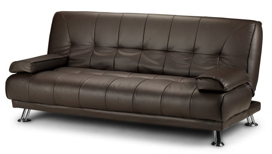 Montana Sofa Bed, Brown Faux Leather