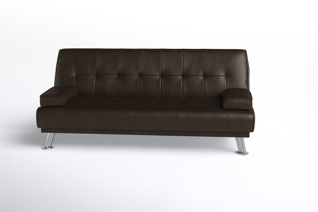 Montana Sofa Bed, Brown Faux Leather