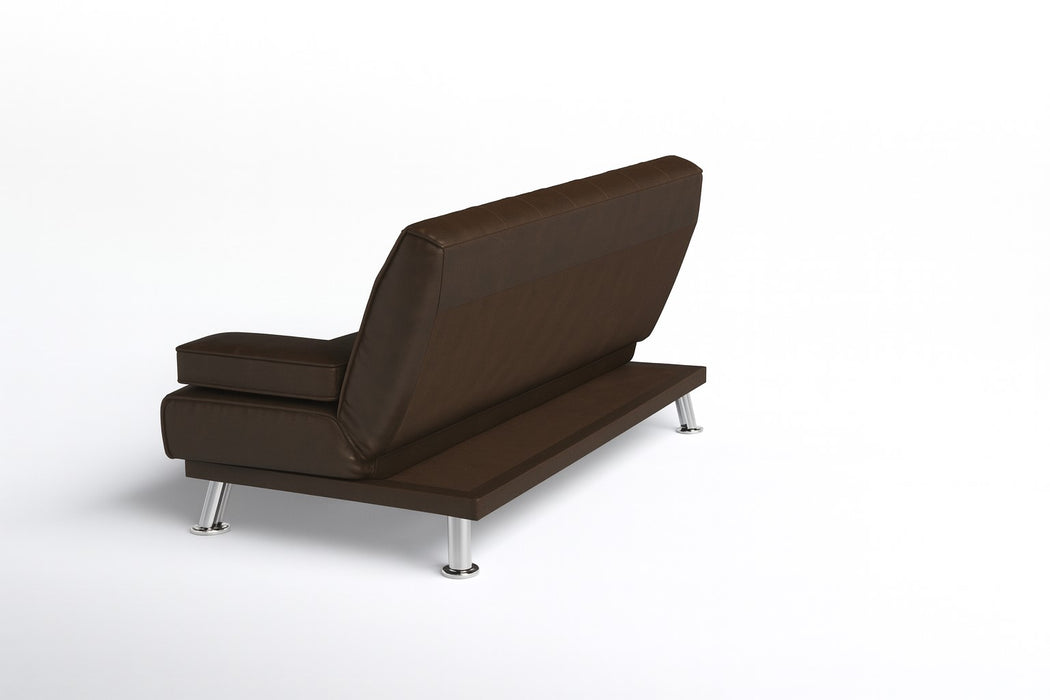 Montana Sofa Bed, Brown Faux Leather
