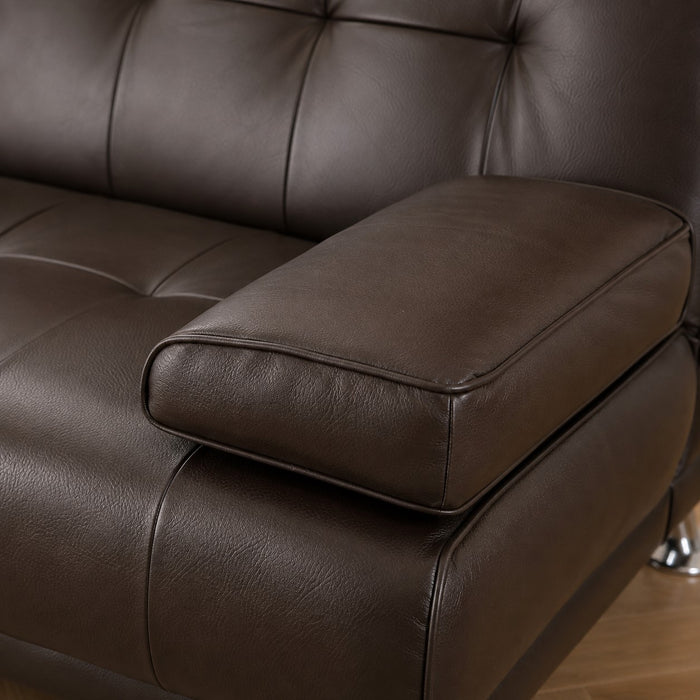 Montana Sofa Bed, Brown Faux Leather