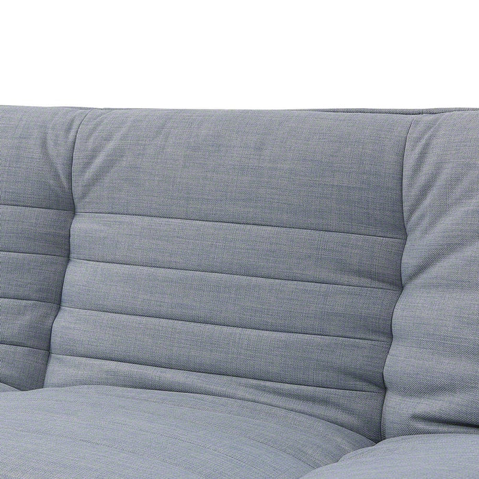 Michigan Fabric Sofa Bed Duo Contrast Fabric With Chrome Legs, Grey & Charcoal Fabric