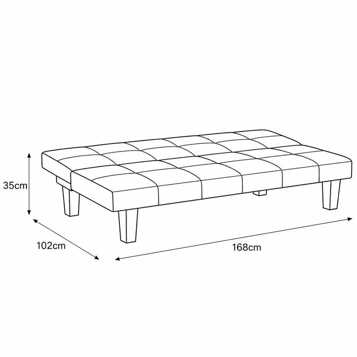 Atlanta Fabric Sofa Bed, Rainbow Patchwork Fabric