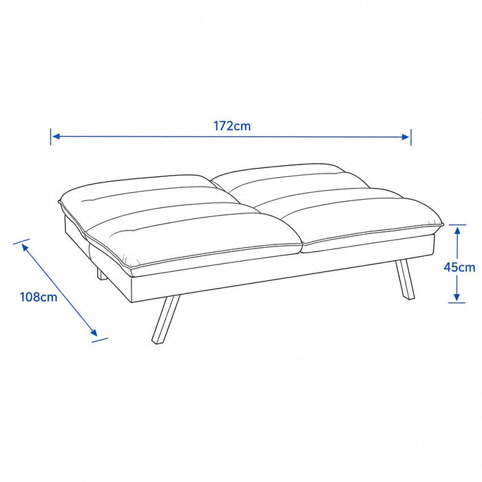 Edmonton Air Leather Fabric Sofa Bed, Brown Air Leather Fabric