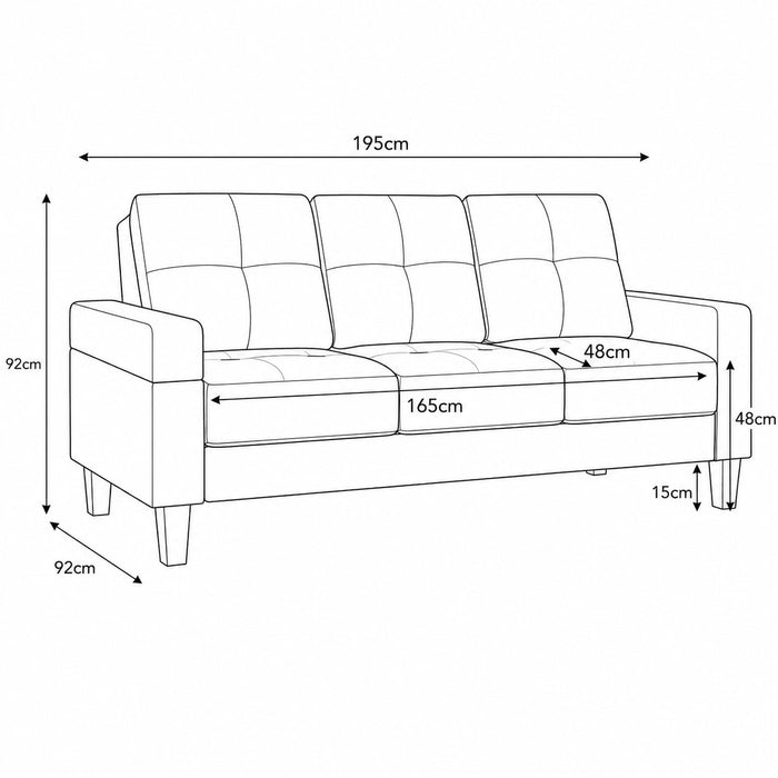 Victoria Fabric Sofa Bed, Charcoal Grey Fabric