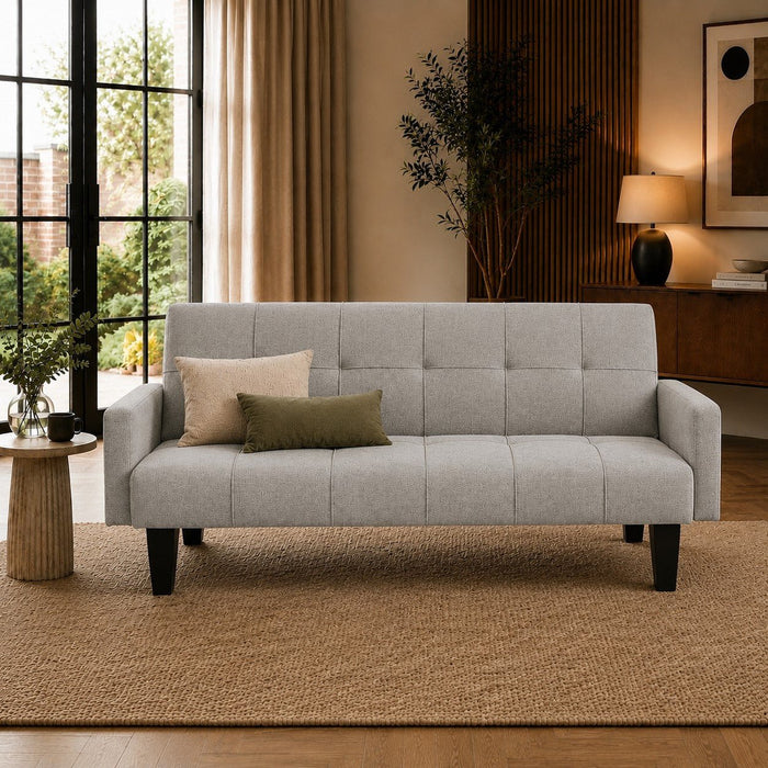 Levine Fabric Sofa Bed, Light Grey Fabric
