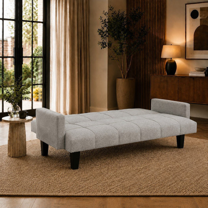 Levine Fabric Sofa Bed, Light Grey Fabric