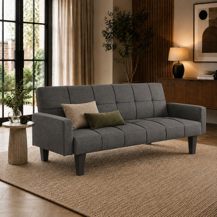 Levine Fabric Sofa Bed, Dark Grey