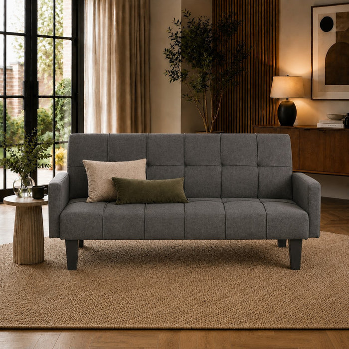Levine Fabric Sofa Bed, Dark Grey