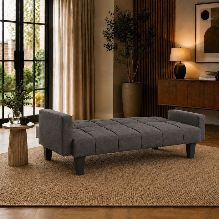 Levine Fabric Sofa Bed, Dark Grey