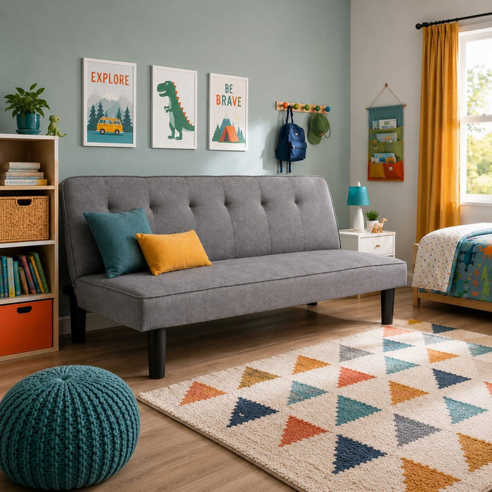 Layla Fabric Sofa Bed, Charcoal Fabric