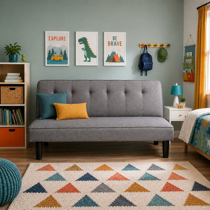 Layla Fabric Sofa Bed, Charcoal Fabric