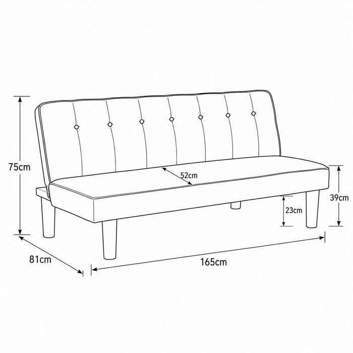 Layla Fabric Sofa Bed, Charcoal Fabric