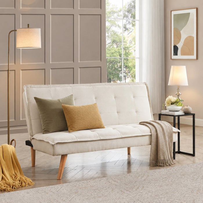 Ada Fabric Sofa Bed, Cream Fabric