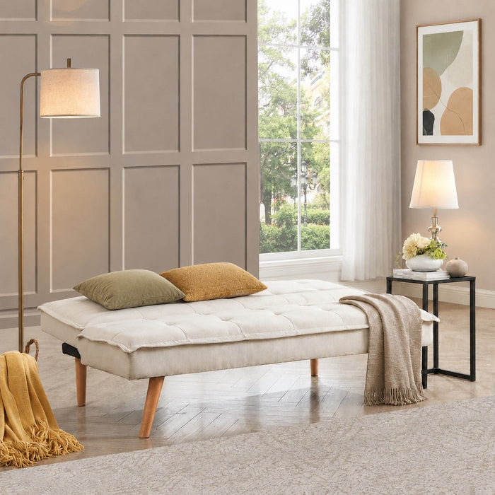 Ada Fabric Sofa Bed, Cream Fabric