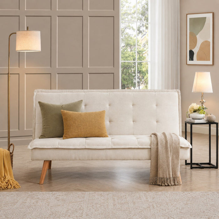 Ada Fabric Sofa Bed, Cream Fabric