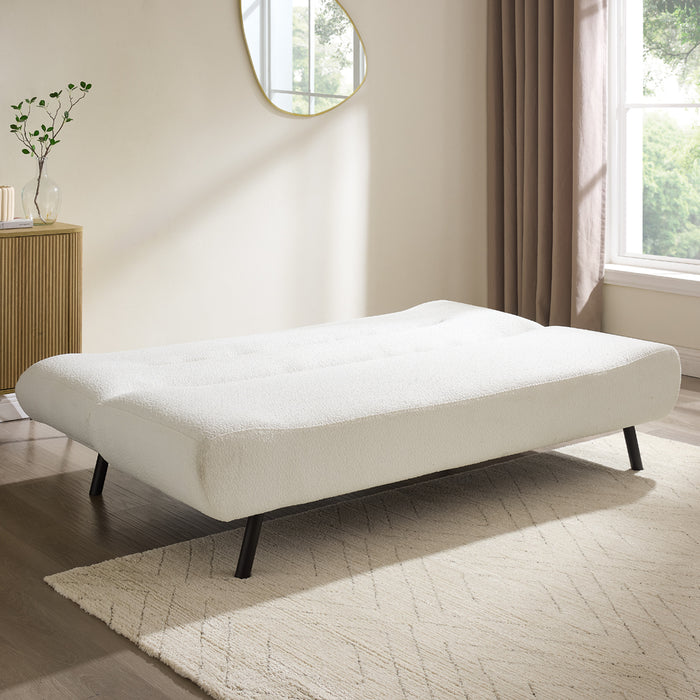 Ashley Sofa Bed, White Boucle