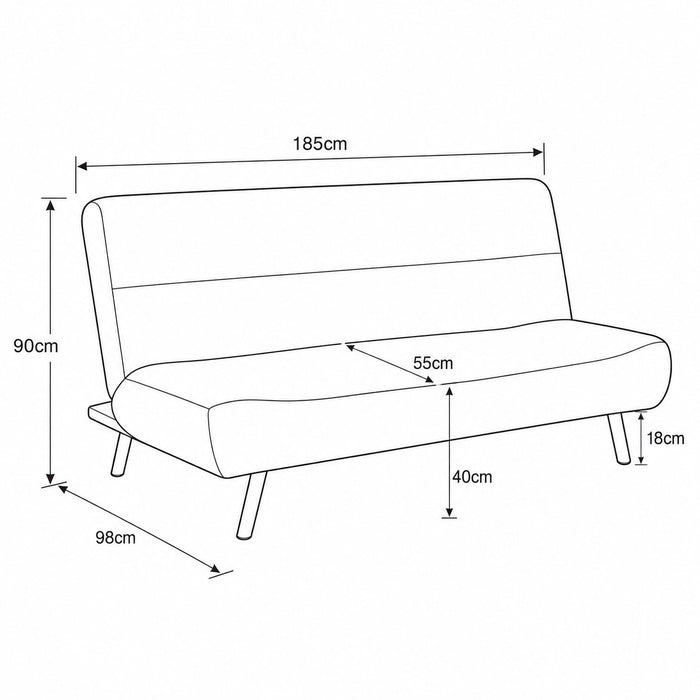 Ashley Sofa Bed, White Boucle